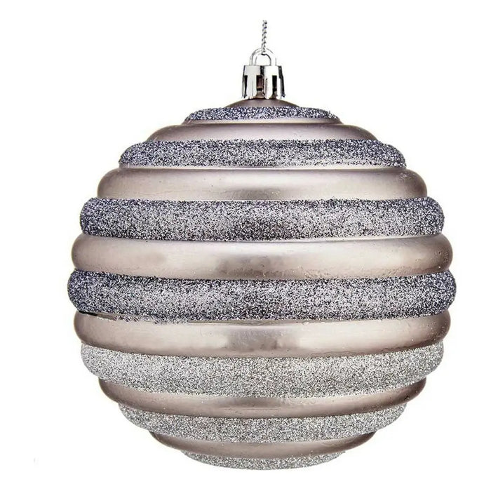 Christmas Bauble Krist+ Silver Plastic Ø 10 cm 6 Units - Декорация и Осветление<<<Дом Градина<<<BigBuy&&&Коледни