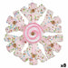 Christmas bauble Krist+ White Pink Snowflakes 17 x 6 x 17 cm (8 Units) - Декорация и Осветление<<<Дом