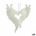 Christmas bauble Krist+ White Plastic Glitter Angel Wings 12 x 13 x 2,5 cm (24 Units) - Декорация и Осветление<<<Дом