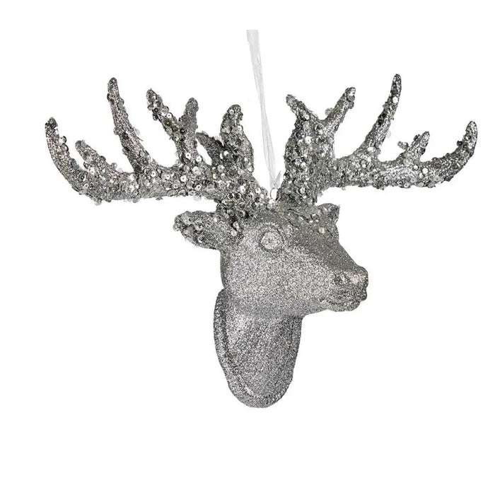 Christmas bauble Krist+ White Silver Christmas Reindeer 32 cm Pendant (4 Units) - Декорация и Осветление<<<Дом