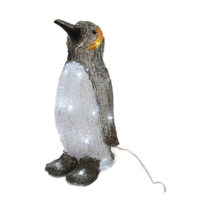 Christmas bauble Lumineo Penguin 17 x 16 x 33 cm White (4 Pieces) - Декорация и Осветление<<<Дом