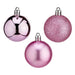 Christmas Bauble Ø 5 cm Pink Plastic 12 x 26,5 x 12 cm - Декорация и Осветление<<<Дом Градина<<<BigBuy&&&Коледни