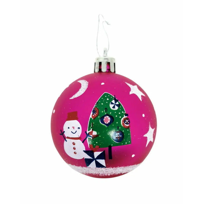 Christmas Bauble Peppa Pig Cosy corner Fuchsia 10Units Plastic (Ø 6 cm) - Декорация и Осветление<<<Дом