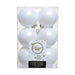 Christmas Baubles Decoris White Plastic 12 Units - Декорация и Осветление<<<Дом Градина<<<BigBuy&&&Коледни