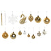 Christmas Baubles Home ESPRIT Golden Polyethylene 28 x 7 x 40 cm (70 piezas) - Декорация и Осветление<<<Дом