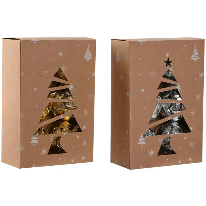 Christmas Baubles Home ESPRIT Golden Silver PVC 20 x 10 x 30 cm (2 Units) - Декорация и Осветление<<<Дом