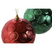 Christmas Baubles Home ESPRIT Red Green PVC 20 x 10 x 30 cm (2 Units) - Декорация и Осветление<<<Дом