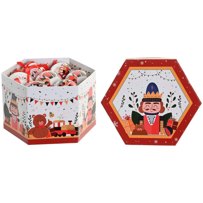 Christmas Baubles Home ESPRIT White Red PVC Bear Nutcracker (14 Pieces) - Декорация и Осветление<<<Дом