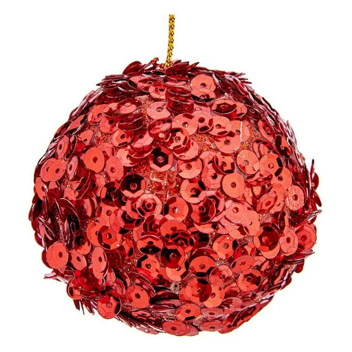 Christmas Baubles Krist+ Red Plastic Ø 10 cm 6 Units - Декорация и Осветление<<<Дом Градина<<<BigBuy&&&Коледни