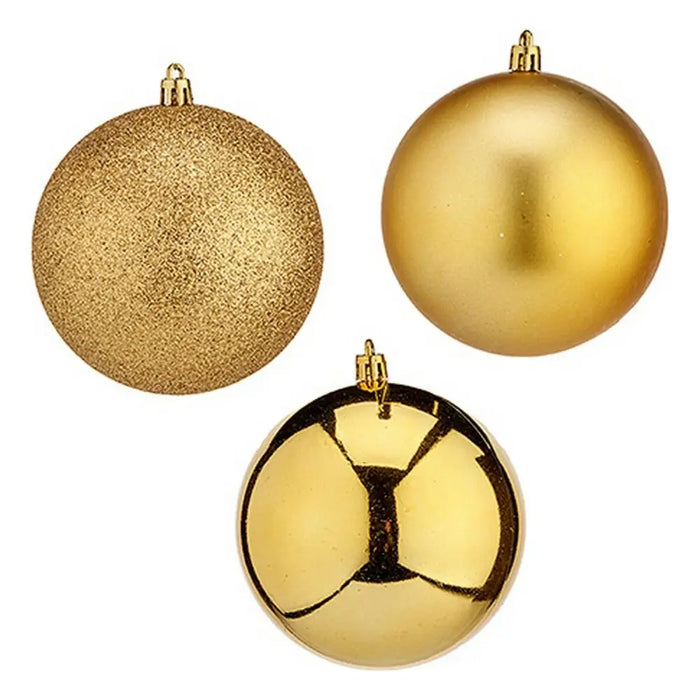 Christmas Baubles Ø 10 cm 6 Units Golden PVC - Декорация и Осветление<<<Дом Градина<<<BigBuy&&&Коледни