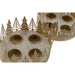 Christmas Candle Holder DKD Home Decor Golden Natural 16,5 x 16,5 x 8,5 cm (2 Units) - Декорация и Осветление<<<Дом