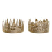 Christmas Candle Holder DKD Home Decor Golden Natural 16,5 x 16,5 x 8,5 cm (2 Units) - Декорация и Осветление<<<Дом