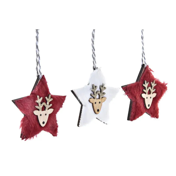 Christmas Decorations Set DKD Home Decor Polyester (21 x 8 x 1 cm) (8 cm) (2 Units) - Декорация и Осветление<<<Дом