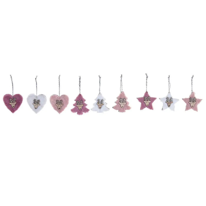 Christmas Decorations Set DKD Home Decor Polyester (22 x 8 x 1 cm) (3 Units) - Декорация и Осветление<<<Дом