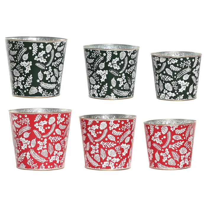 Christmas Decorations Set Home ESPRIT Red Green Christmas 21 x 21 x 19 cm (2 Units) - Декорация и Осветление<<<Дом