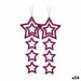 Christmas Decorations Set Krist+ Fuchsia Plastic Glitter Star 19 x 0,2 x 23 cm 10 x 23 x 0,4 cm (24 Units) - Декорация