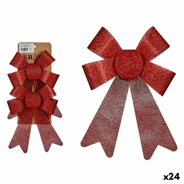 Christmas Decorations Set Krist+ Red PVC 15 x 2 x 17 cm Lasso (24 Units) - Декорация и Осветление<<<Дом