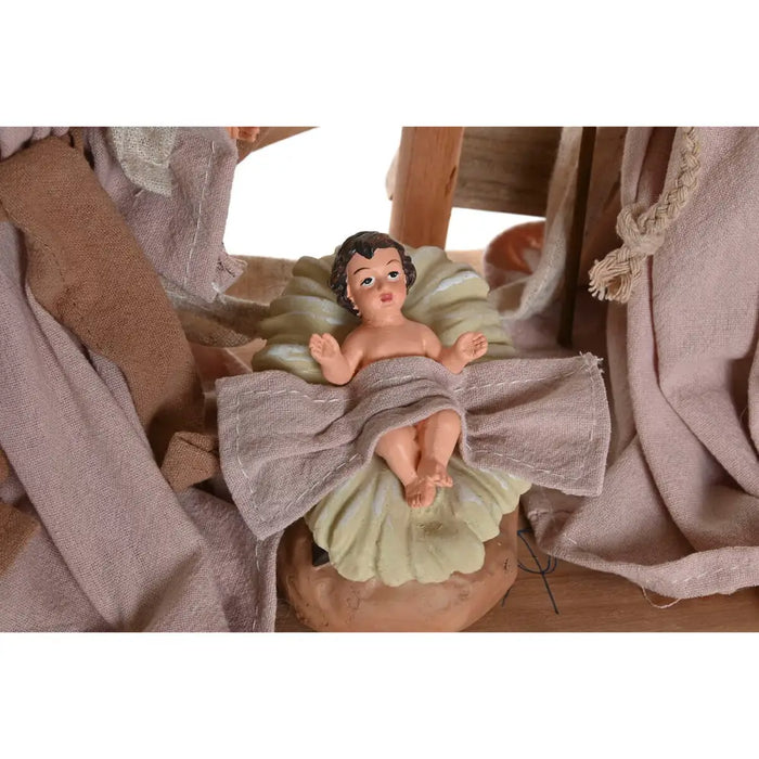 Christmas nativity set Home ESPRIT Brown Beige MDF Wood 30 x 15 x 30 cm - Декорация и Осветление<<<Дом