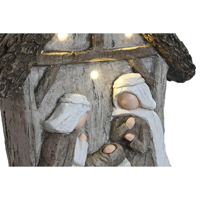 Christmas nativity set Home ESPRIT Green Grey Magnesium 27,5 x 10,5 x 34,5 cm (2 Units) - Декорация и Осветление<<<Дом