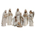 Christmas nativity set Home ESPRIT White Resin 8 x 6 x 19 cm (8 Pieces) - Коледни украси<<<Декорация и Осветление<<<Дом