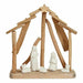 Christmas nativity set Krist+ White Brown Natural Wood Ceramic 25 x 28 x 10 cm (2 Units) - Декорация и Осветление<<<Дом
