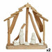 Christmas nativity set Krist+ White Brown Natural Wood Ceramic 25 x 28 x 10 cm (2 Units) - Декорация и Осветление<<<Дом