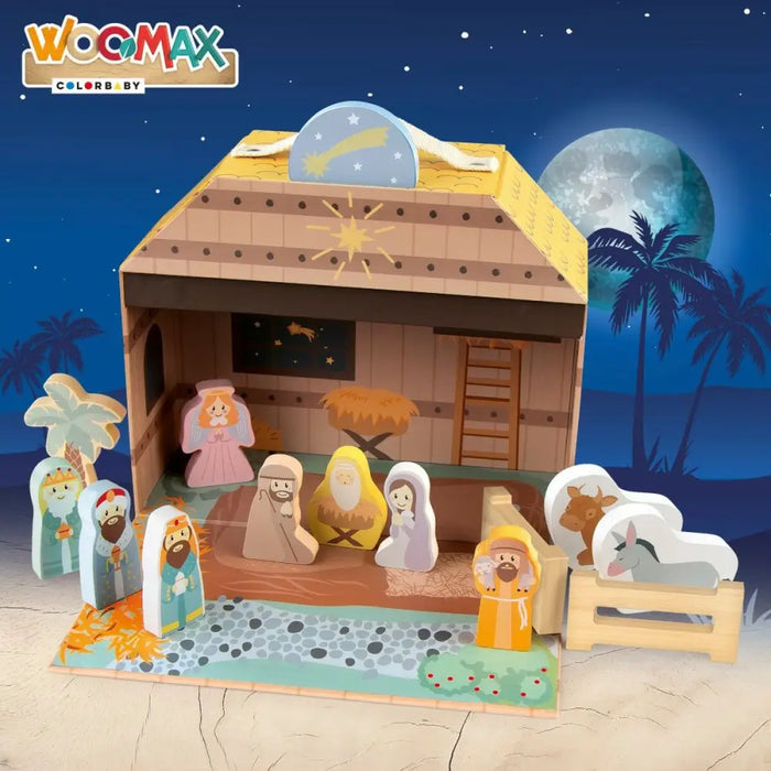 Christmas nativity set Woomax 24,5 x 20,5 x 24,5 cm (15 Pieces) (6 Units) - Коледни украси<<<Декорация и