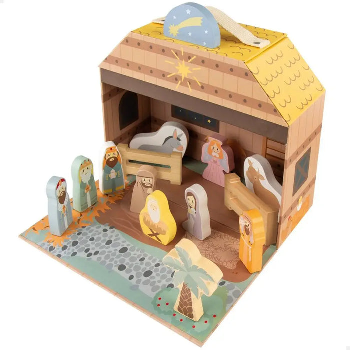 Christmas nativity set Woomax 24,5 x 20,5 x 24,5 cm (15 Pieces) (6 Units) - Коледни украси<<<Декорация и