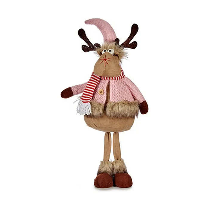 Christmas Reindeer Krist+ Brown Pink 24 x 63 x 27 cm - Декорация и Осветление<<<Дом Градина<<<BigBuy&&&Коледни