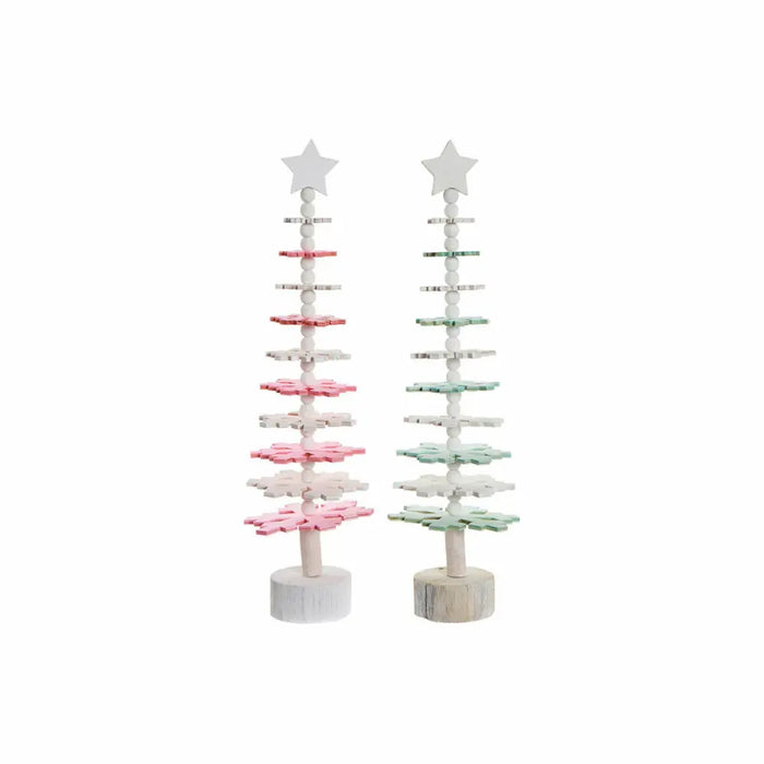 Christmas Tree DKD Home Decor MDF Wood (2 pcs) (14 x 14 x 51 cm) - Декорация и Осветление<<<Дом