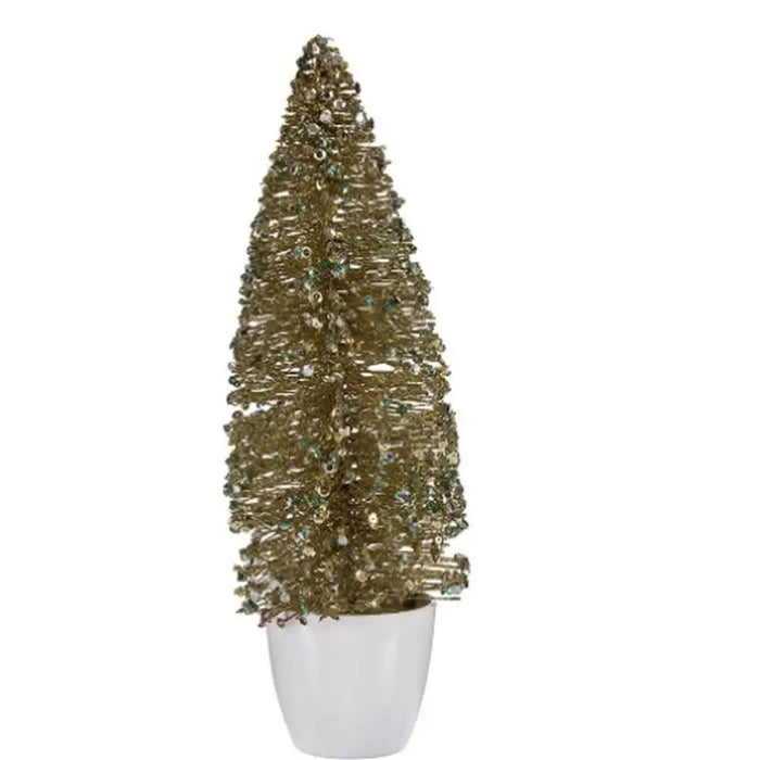 Christmas Tree Krist+ Bronze Golden Plastic Christmas Tree 10 x 33 x 10 cm (6 Units) - Декорация и Осветление<<<Дом
