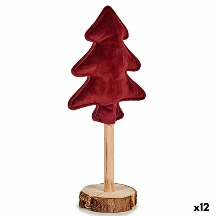 Christmas Tree Krist+ Maroon Polyester Wood 9,5 x 32 x 13 cm (12 Units) - Декорация и Осветление<<<Дом