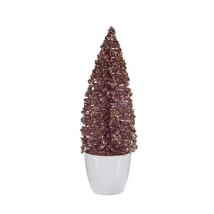 Christmas Tree Krist+ Pink Golden Plastic 9 x 28 x 9 cm Small - Декорация и Осветление<<<Дом Градина<<<BigBuy&&&Коледни