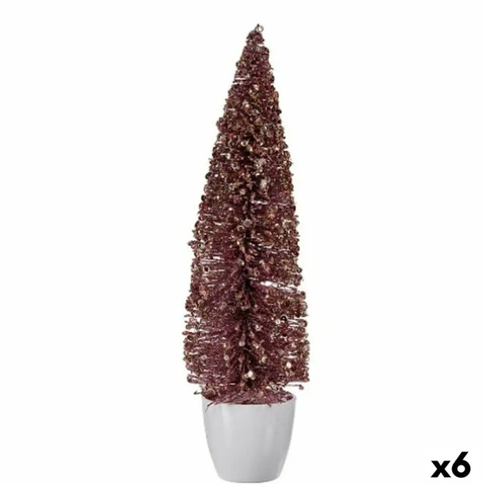 Christmas Tree Krist+ Pink Plastic Christmas Tree 10 x 38 x 10 cm (6 Units) - Декорация и Осветление<<<Дом