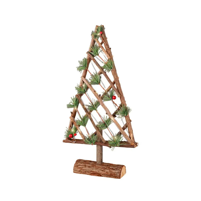 Christmas Tree Lumineo Soft green Wood 25,5 x 6 x 49 cm MicroLED Ornamental - Декорация и Осветление<<<Дом