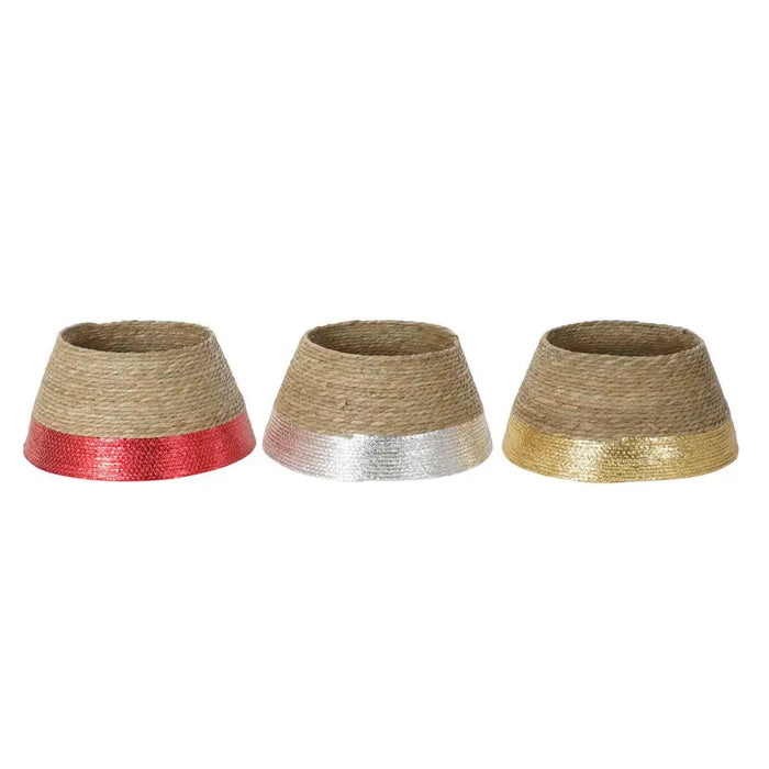 Christmas tree skirt DKD Home Decor Seagrass (45 x 45 x 24 cm) (3 Units) - Декорация и Осветление<<<Дом