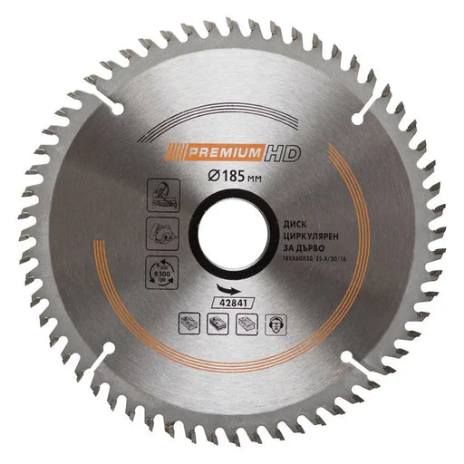 CIRCULAR DISC 185X30X60T PREMIUM - Дискове за циркуляри<<<Консумативи за електроинструменти<<<Инструменти и