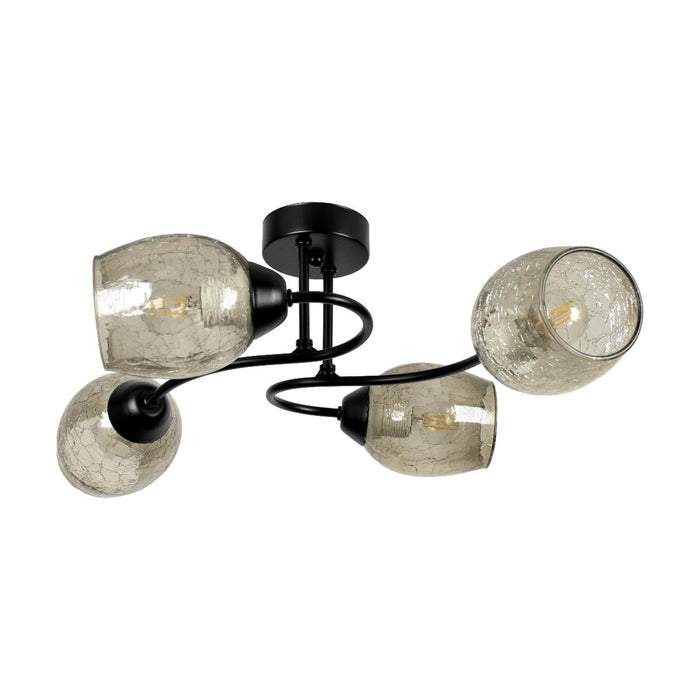 CEILING ROUND 4XH27 BLACK