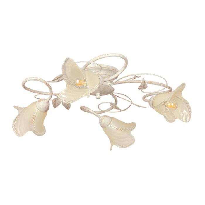 CEILING, CREAM/EFFECT, E14, 4X60W LAURA