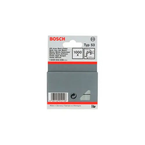 CLAMP SET FOR TAKER TYPE 53 6X11.4 MM BOSCH 1000 PCS - Скоби и пирони за такери<<<Консумативи за
