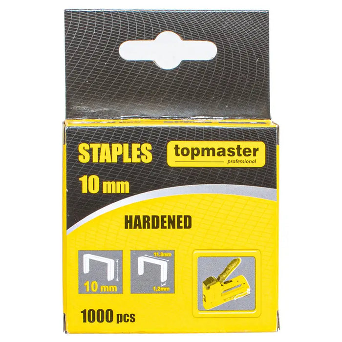 CLAMPS FOR TAKER 10X10 MM TOPMASTER 1000 PCS - Скоби и пирони за такери<<<Консумативи за