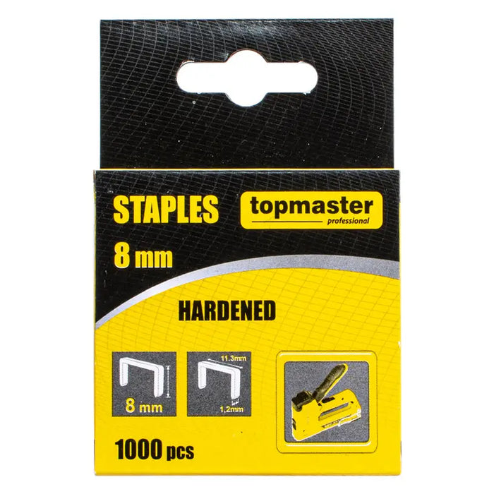 CLAMPS FOR TAKER 8 MM TOPMASTER 1000 PCS - Скоби и пирони за такери<<<Консумативи за електроинструменти<<<Инструменти и