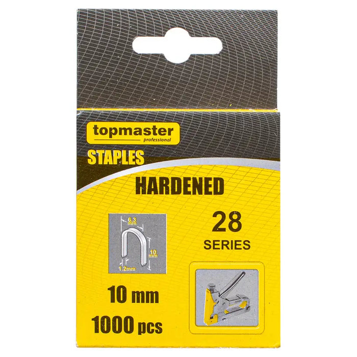CLAMPS FOR TAKER TYPE 28 10X6.3 MM TOPMASTER 1000 PCS - Скоби и пирони за такери<<<Консумативи за