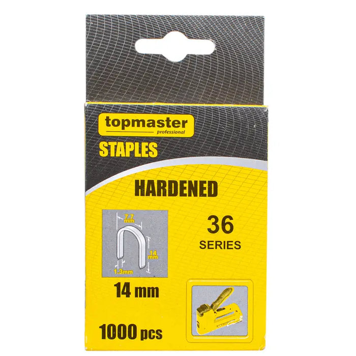 CLAMPS FOR TAKER TYPE 36 14 MM TOPMASTER 1000 PCS - Скоби и пирони за такери<<<Консумативи за