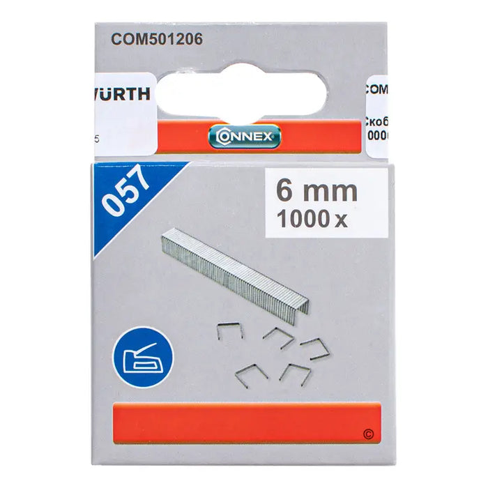 CLAMPS FOR TAKER TYPE 57 6 MM CONNEX 1000 PCS - Скоби и пирони за такери<<<Консумативи за