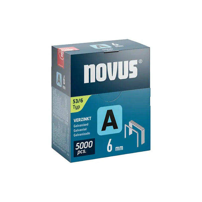 CLAMPS FOR TAKER TYPE A 53 6 MM NOVUS 5000 PCS - Скоби и пирони за такери<<<Консумативи за