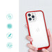 Clear 3in1 Case for iPhone 12 Pro Max Frame Cover Gel Red - Cell phone cases and covers<<<HurtelXML