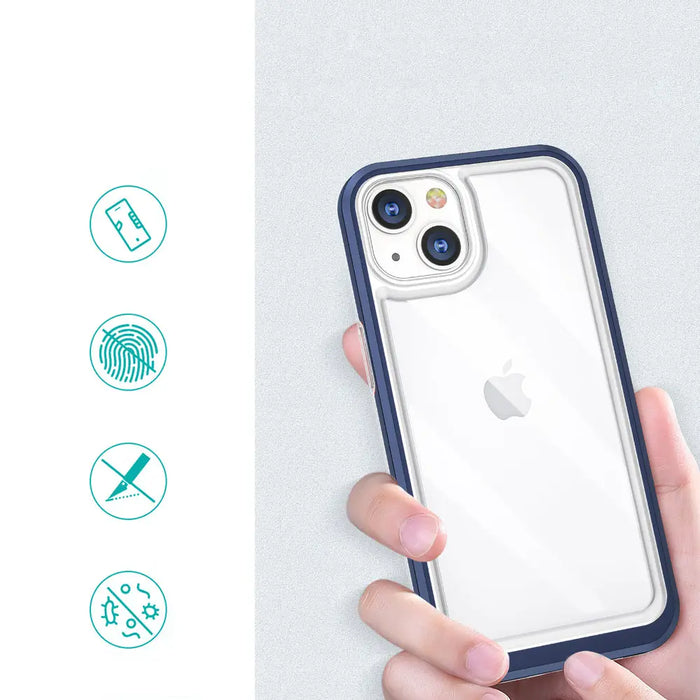 Clear 3in1 case for iPhone 13 blue frame gel cover - Cell phone cases and covers<<<HurtelXML
