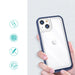 Clear 3in1 case for iPhone 13 mini gel cover with frame blue - Cell phone cases and covers<<<HurtelXML