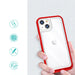Clear 3in1 case for iPhone 13 mini gel cover with frame red - Cell phone cases and covers<<<HurtelXML